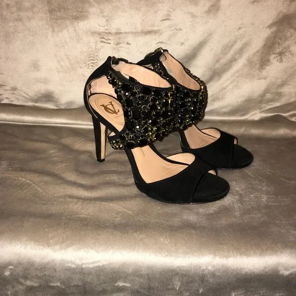 Vince Camuto Velvet Black Heels - Picture 4 of 7